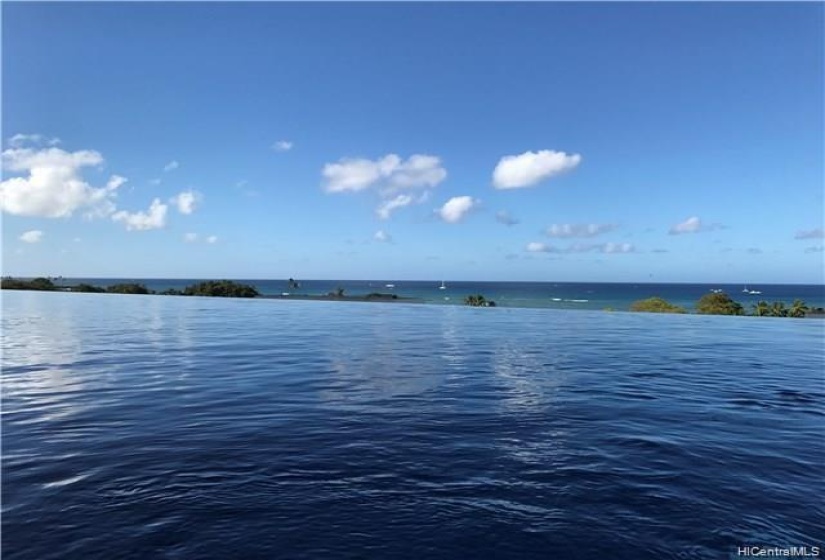 view from infinity pool