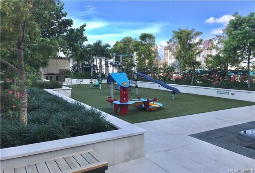 playground adjacent to pool