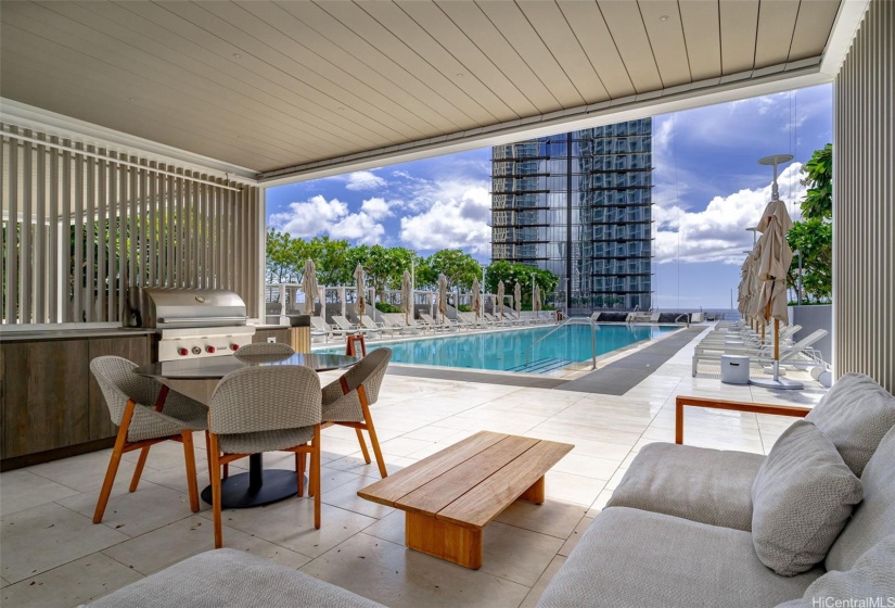 View from the pool cabana.