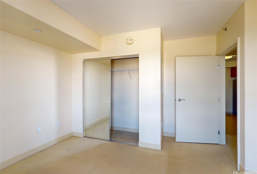 Bedroom closet and space.