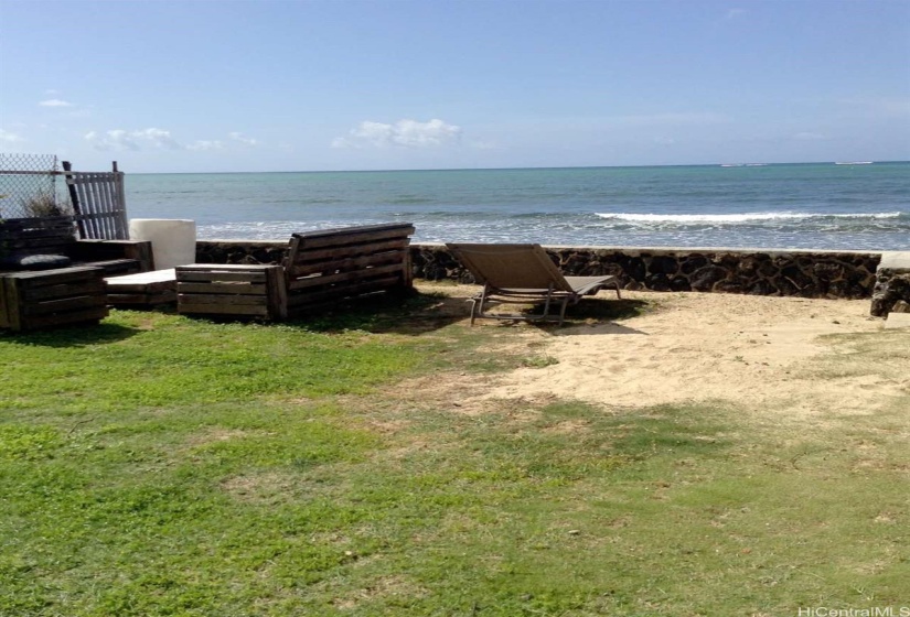 The yard fronting the ocean and the fun in the sun!