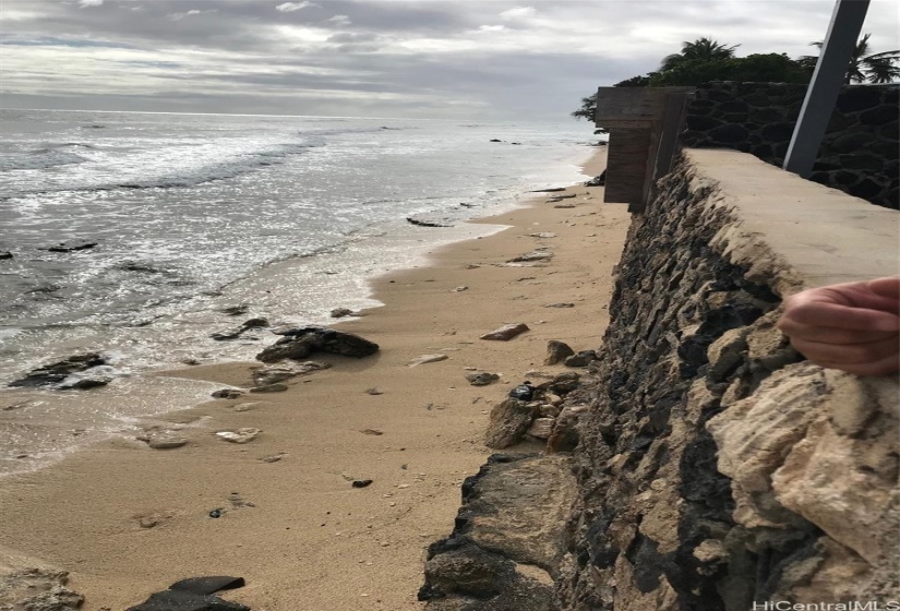 Looking to the west from your seawall.