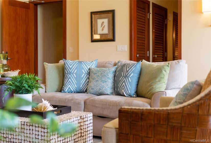 Comfortable living area brings everyone together.