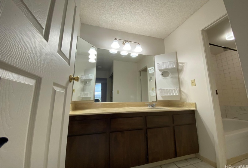 Bathroom vanity area