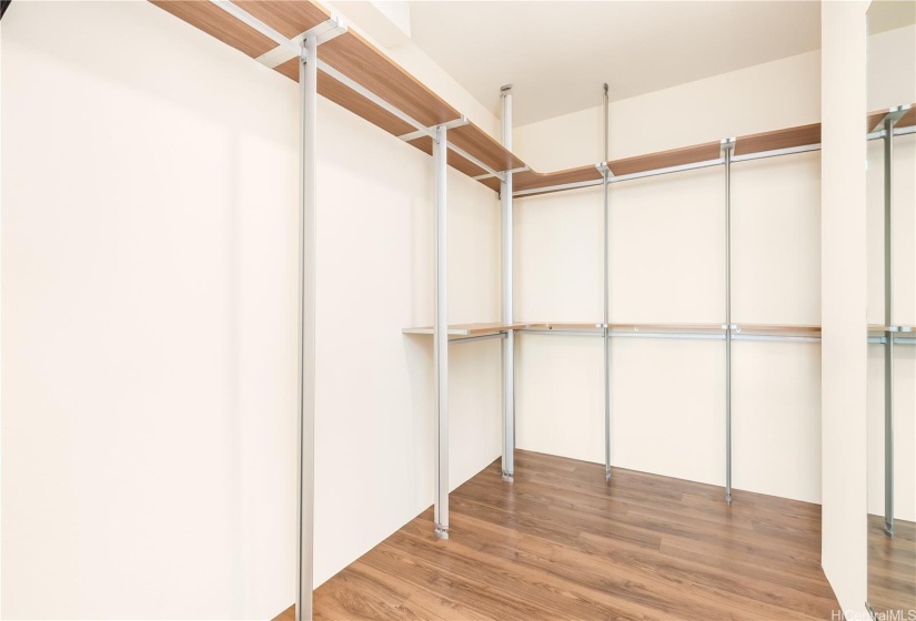 Walk in closet in the Primary Bedroom