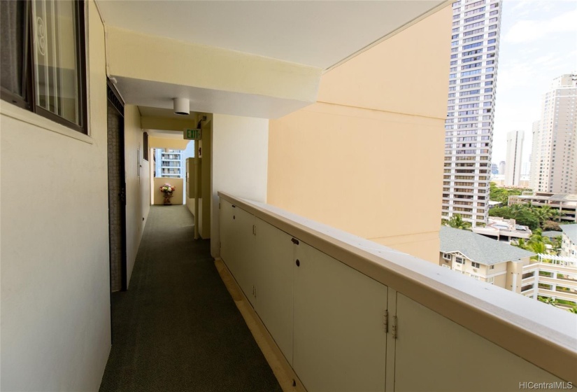 Two storage lockers comes with the apartment.