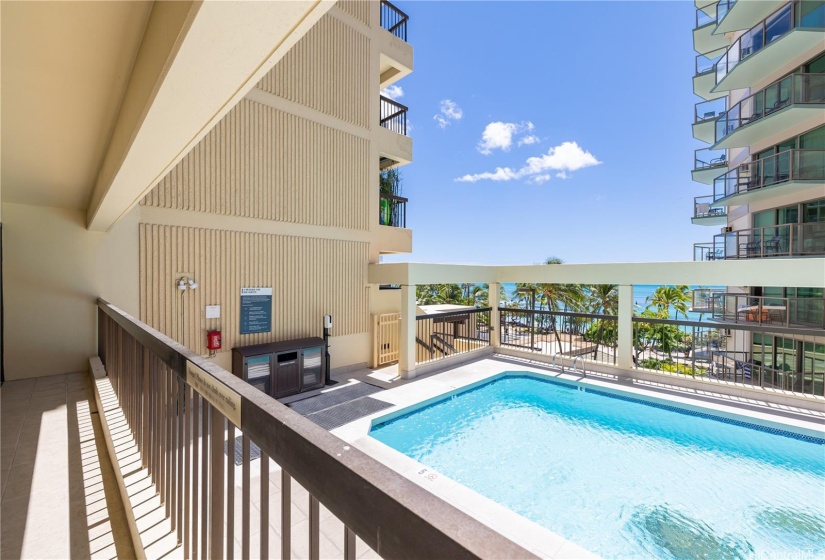 Lanai overlook the amenity deck