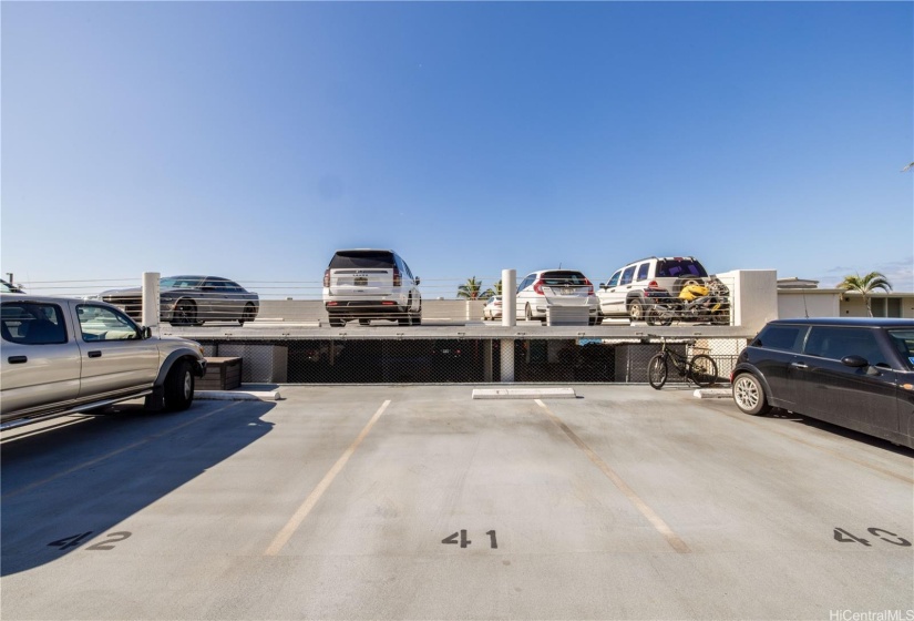 Parking stall same level as condo