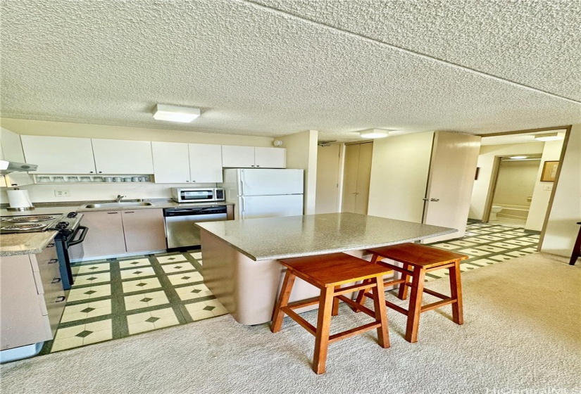 Kitchen and Island Dinning Area