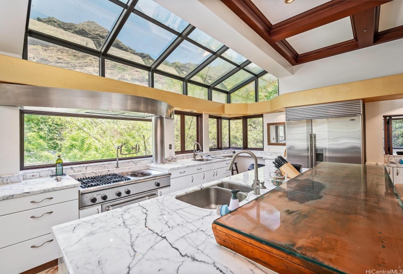 Kitchen with a view. Diamond Head Hawaii.