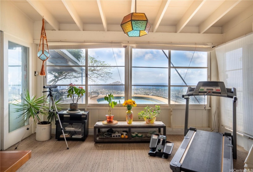 Work out while gazing out at this multi-million dollar view