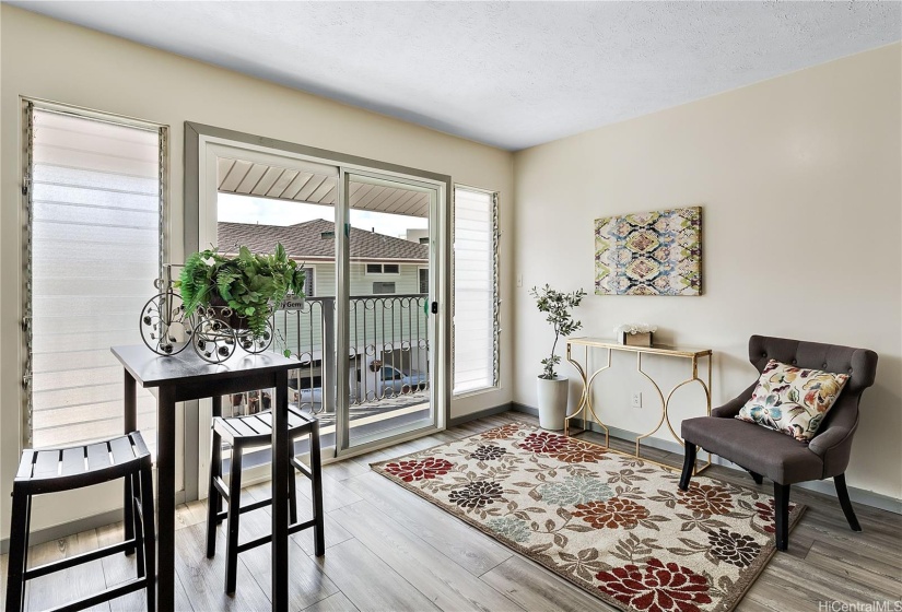 Upstairs addition - living and eating area.