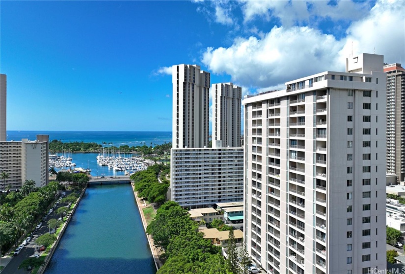 Ala Wai and ocean view