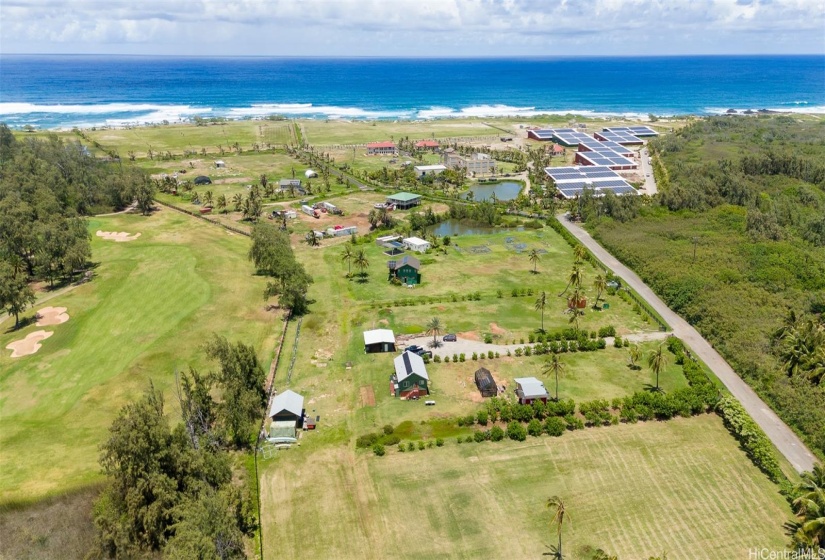 The property is on the right side of the road.