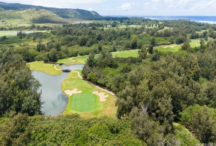 Turtle Bay Resort is 1/2 mile to the west of the property.