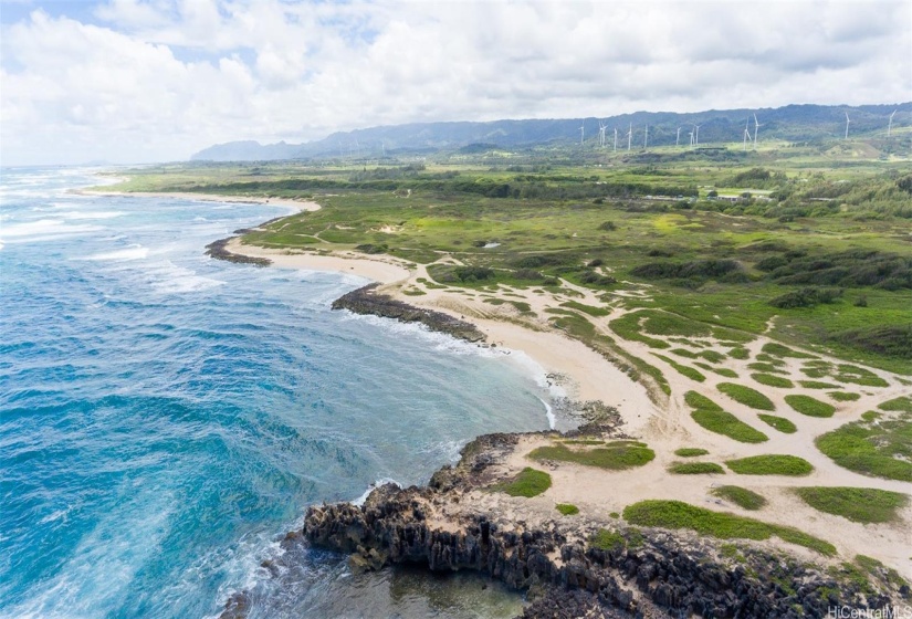 Kahuku Beachfront land with two private beaches.