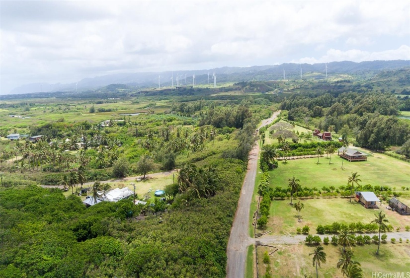 The Property is on the left of the road.