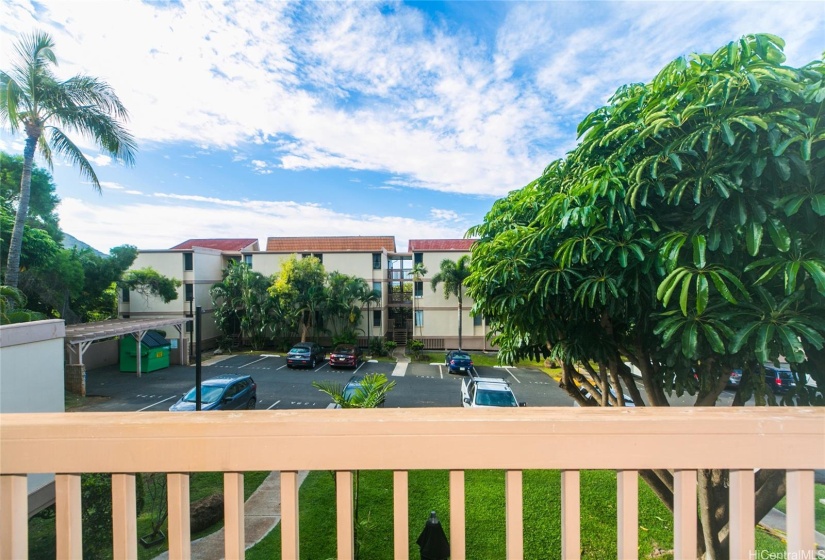 Step out on the lanai to enjoy the blue skies