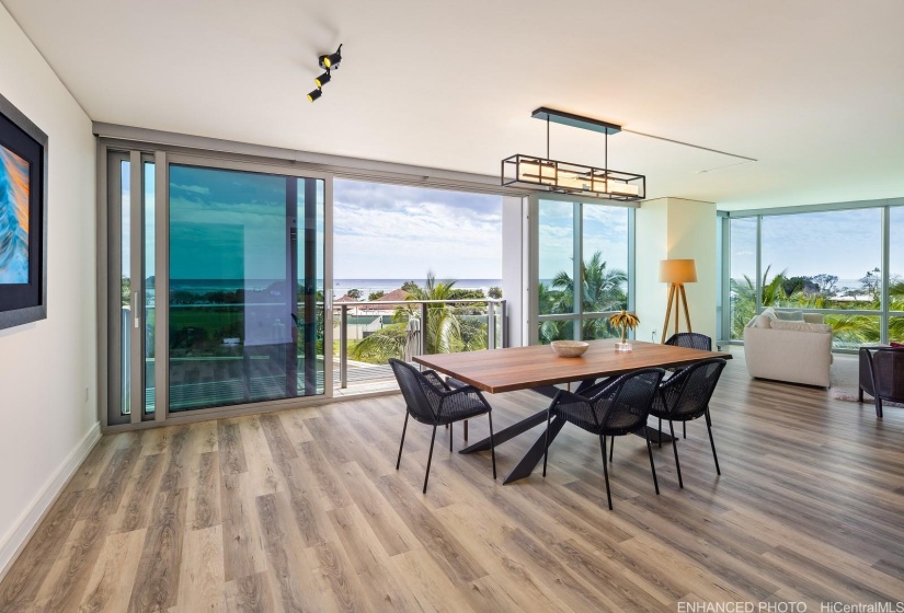 Living areas with 180-degree panoramic view. Enhanced photo