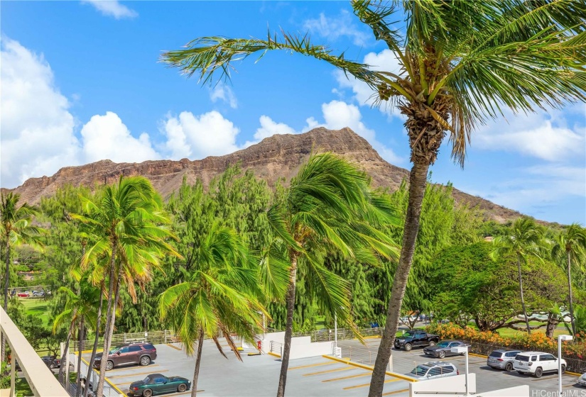 Look toward the mountains & Diamond Head welcomes you. Enjoy stunning views of the clouds coming over the mountains.