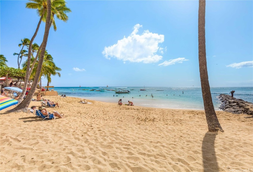 It is easier to get to this beach than to get to most condos swimming pools.