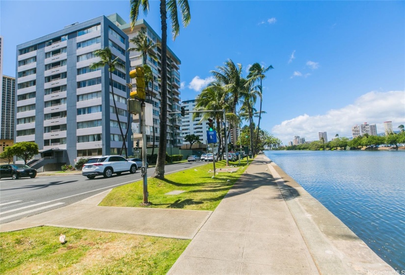 Wonderful location overlooking Ala Wai Canal