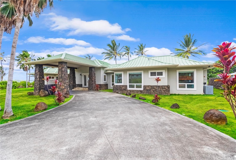 Driveway to your executive beachfront retreat