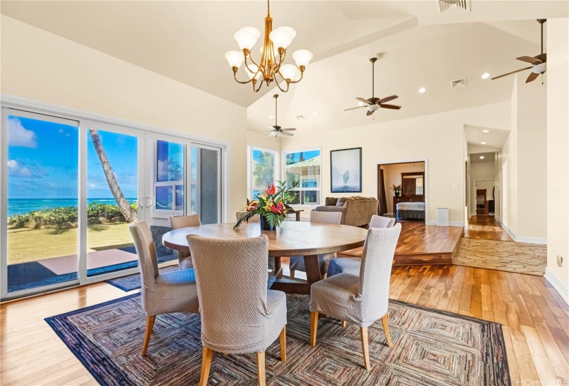 Ocean views from your dining area too