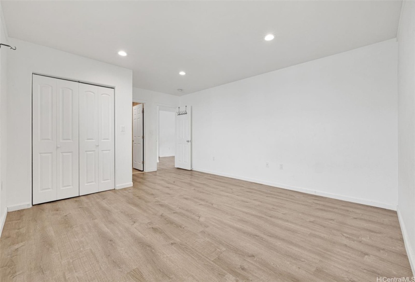 Master bedroom with full bathroom.