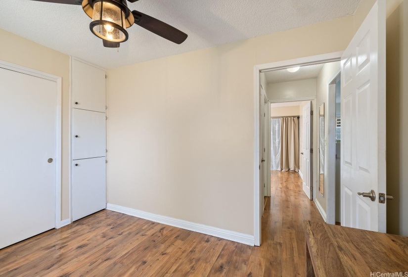 2nd bedroom with lots of storage space.