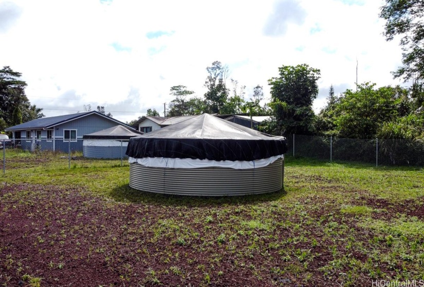 10,000 gallon water catchment tank