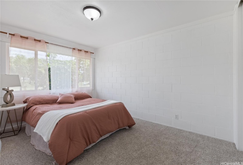 Bedroom 3 with new carpet and a fresh coat of paint.