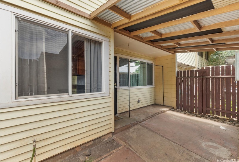 Nicely covered front entry area to the home.