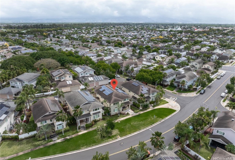 Territory arial view of home in Ocean Pointe.