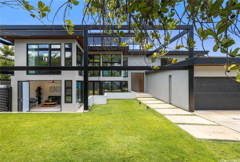 Glass and steel construction makes this home sleek and ultra-modern.