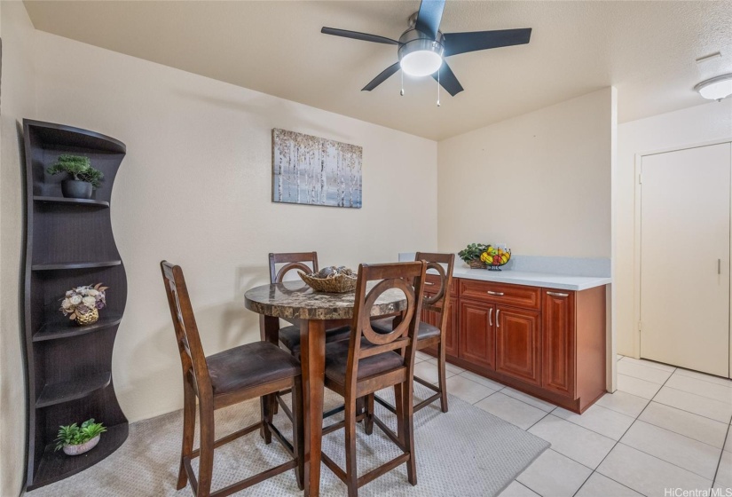 Dining Room - Built-In Cabinet and Counter Top.