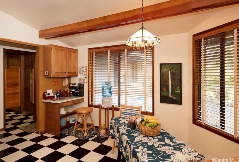 Spacious dining area