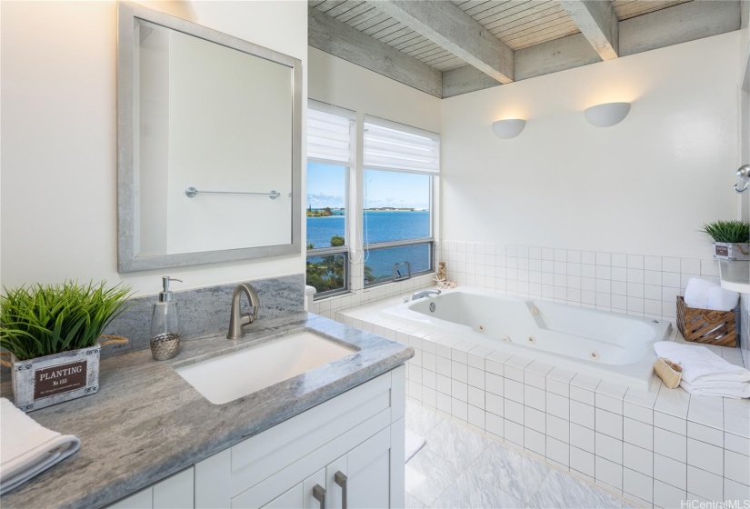 Ocean view from Jacuzzi tub in Master Bath