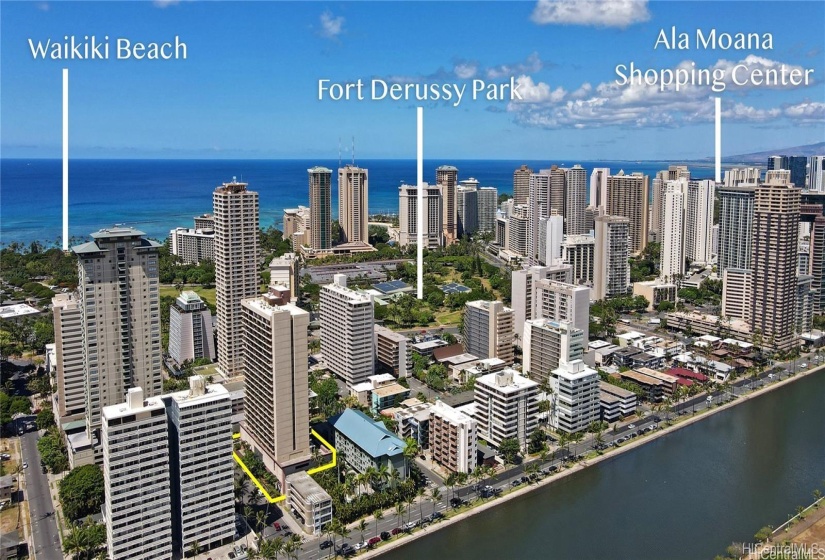 LOCATION OF THE BUILDING IN WAIKIKI