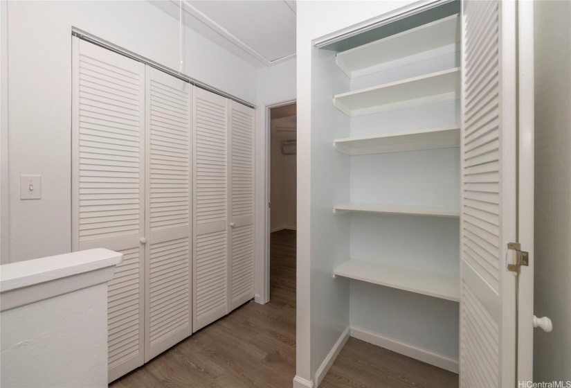 Ample closet storage space