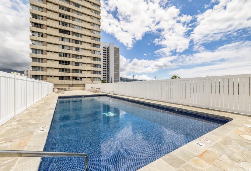 3rd floor secured pool.