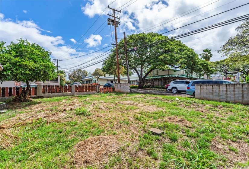 Backyard looking toward Kamehameha Hwy and North Shore Marketplace