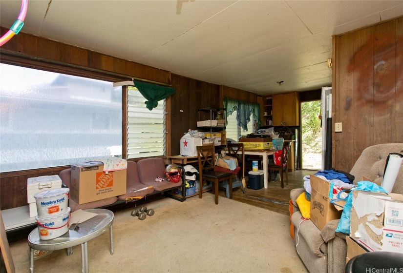 Existing living room to dining.