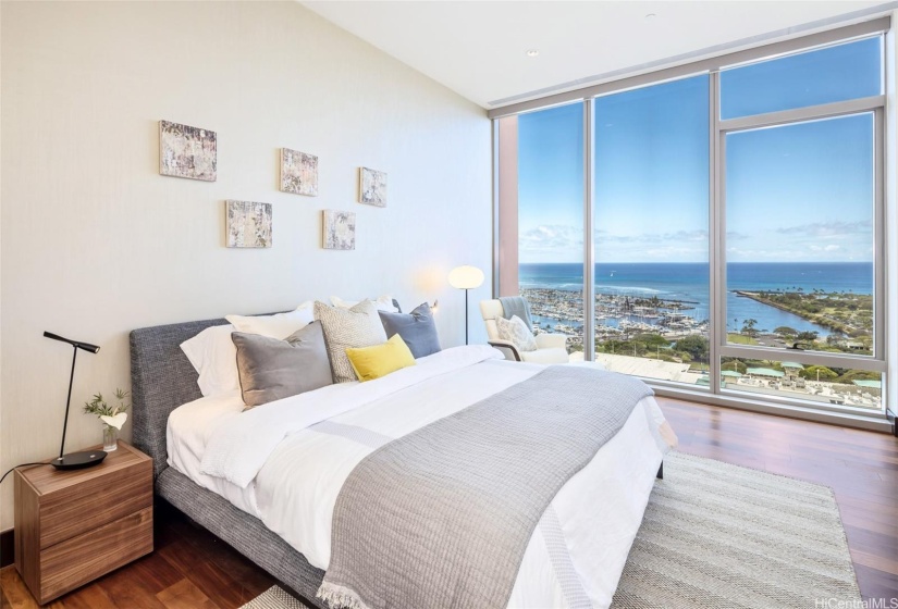 Primary bedroom suite with front row views.