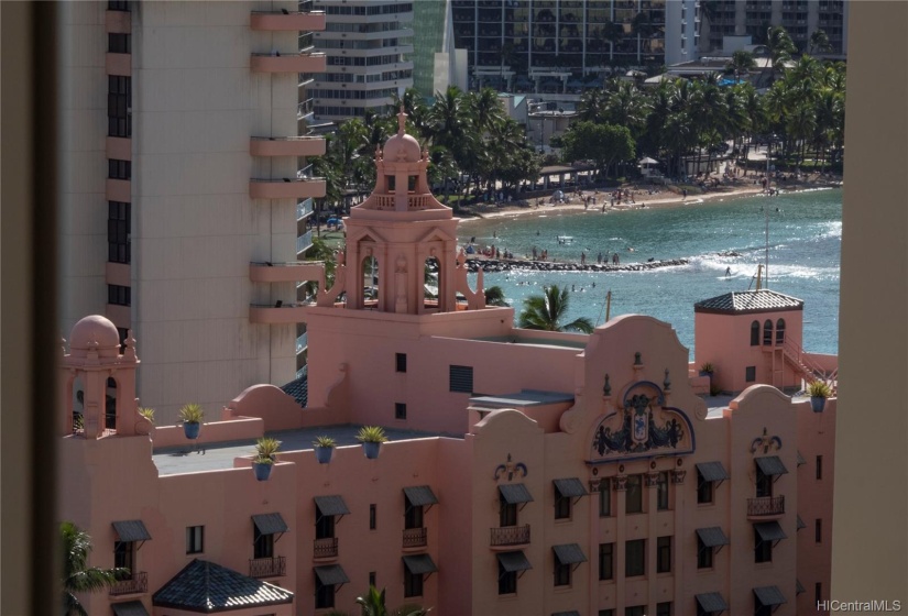 This is actual views from lanai of the units. Yes, you CAN see Waikiki beach and sands!