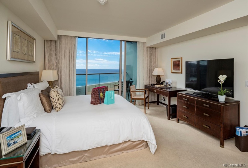 Ocean is this close and amazing ocean views from this high floor units.