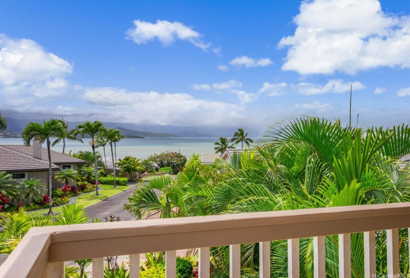 The Kaneohe Bay and Ko'olau mountain views from the second story lanai are breathtaking.