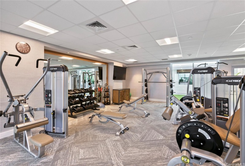 Fitness center.