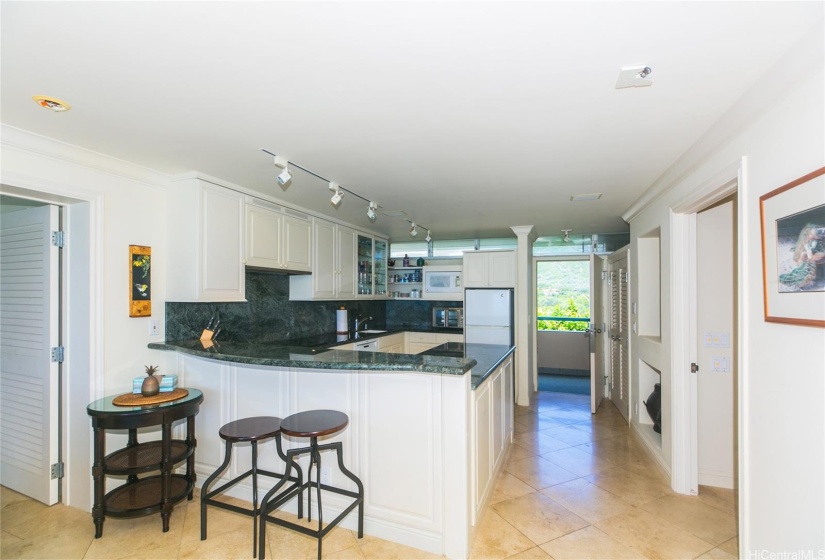 From the entry, a beautiful full kitchen welcomes you. This condo also has ample storage. Every room has a large closet.