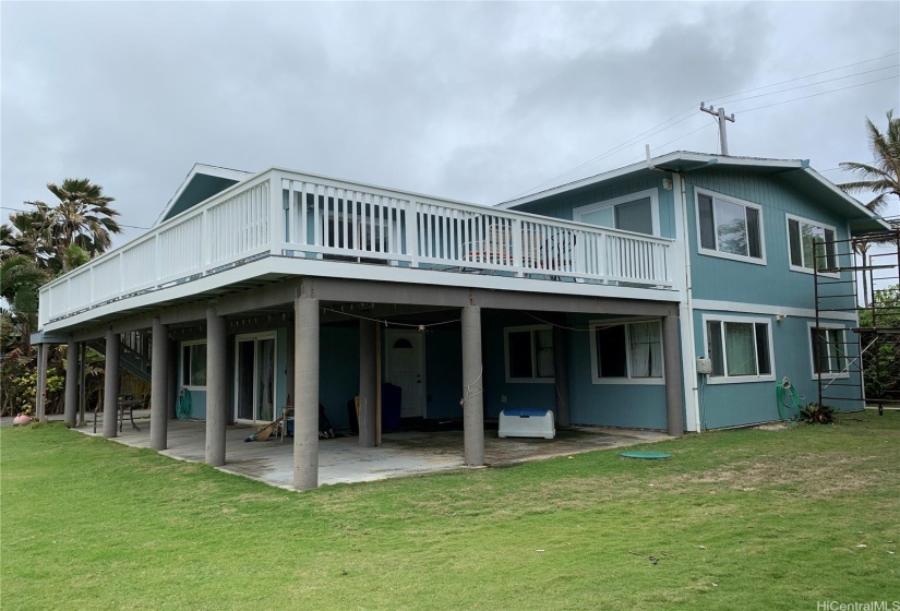 Deck and patio offers lots of space for party time